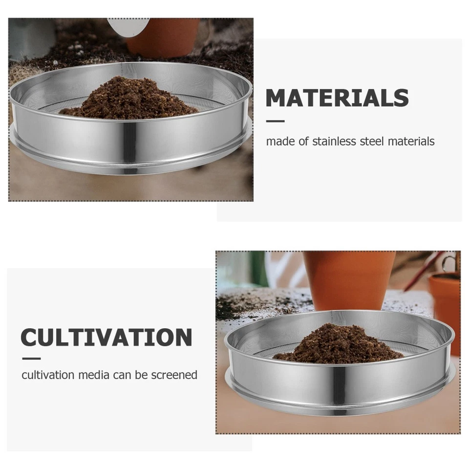 Siebschaufel Metall Sandsieb Bodensieb Garten Aus Edelstahl - Bild 4 von 4