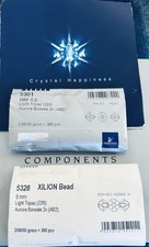 Swarovski Light Topaz AB 2X 5328 6mm Genuine Beads 360 pcs Sealed packs