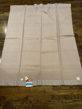 Vtg New Chatham Satin Trim Acrylic Thermal Blanket Beige 72x90 Purrey Full Size