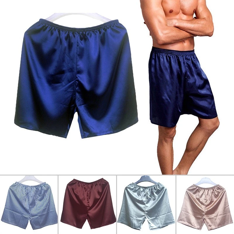 Intimo trasparente da uomo sexy in seta di ghiaccio, boxer da uomo