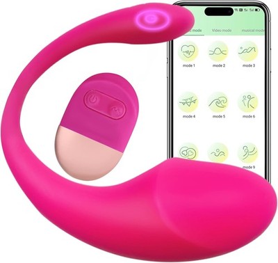 App & Remote Control Bullet Vibrator, Wearable Vibrating Egg for G-spot Stimulat
