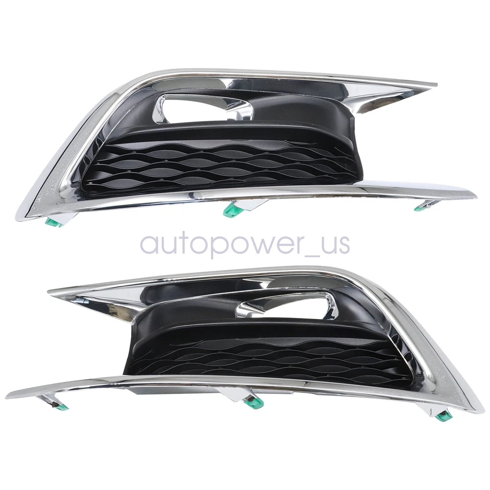 Se adapta a INFINITI QX60 2016-2020 parachoques delantero luz antiniebla rejilla bisel izquierdo + derecho moldura Foto 3 de 4