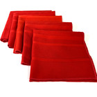 Set of 5 Red Damask Holiday Napkins  16" Square