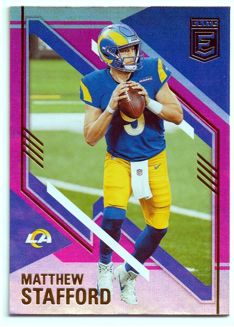 2021 Panini Donruss Elite Matthew Stafford #49 Pink Los Angeles Rams