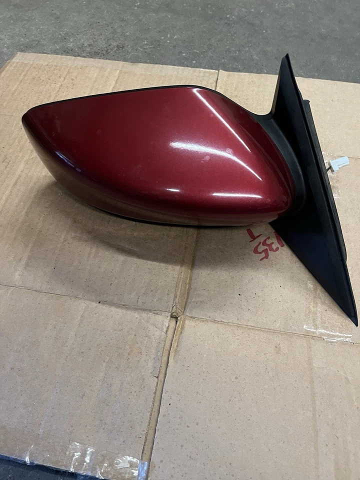 Espejo retrovisor lateral derecho Nissan Altima 2013-2018 sedán rojo eléctrico OEM Foto 2 de 4