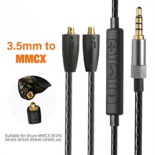 3.5mm to MMCX Cable central control HiFi Sound For Shure SE215/425/535/846 UE900