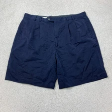 Cutter & Buck Chino Shorts Men's Waist 40 Navy Pleated Front 9" Inseam