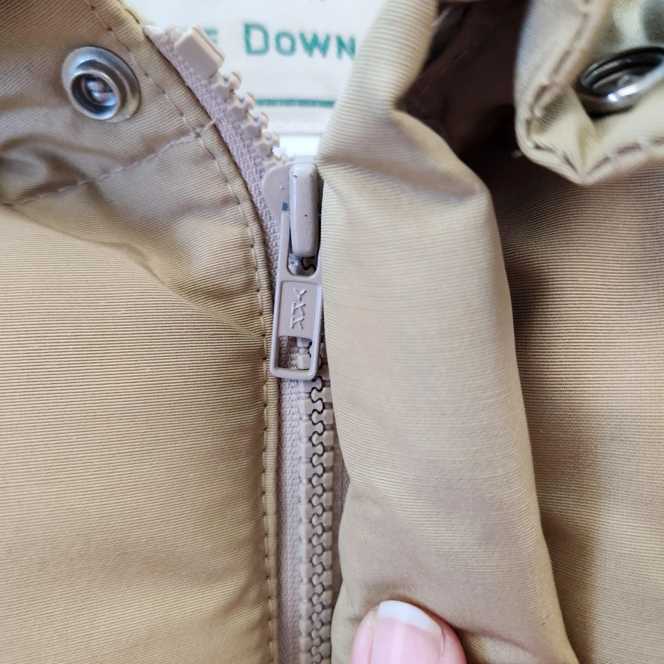 Vintage L.L. Bean Vest Mens XLarge Tan Goose Down Puffer Quilted Outdoor 70s - Image 4 of 4