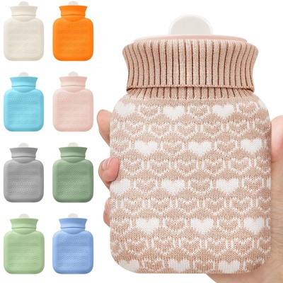 Amylove Mini Hot Water Bottle 320ml for Hot  Cold Compress with Cover Silicon...