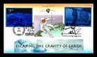 US COVER SPACE HOLOGRAM ESCAPING GRAVITY $3.20 FDC COMBO PUGH HAND PAINTED