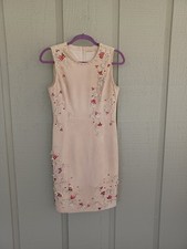 Elie Tahari Emily Sleeveless Suede Floral Applique Dress Size 4 Women Sleeveless