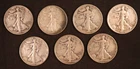 Lot of 7-Walking Liberty Halves (1941-1945) - F-XF - Nice Appearances and Detail