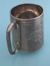 George V Sterling Silver Christening Mug Birmingham 1911 John Rose