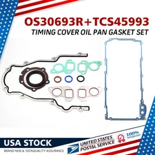 Genuine Timing Cover Oil Pan Gasket For 00-11 Chevrolet 4.8 5.3 5.7L 6.0L 6.2L