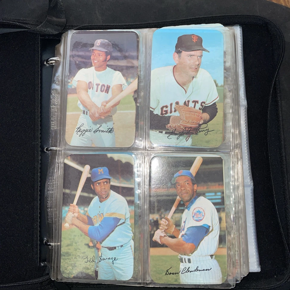 1971 Topps Super CONJUNTO DE COMPETIÇÃO QUASE PERFEITO 63 de 63 Banco Aaron Clemente Reggie Rose Mays - Imagem 2 de 4