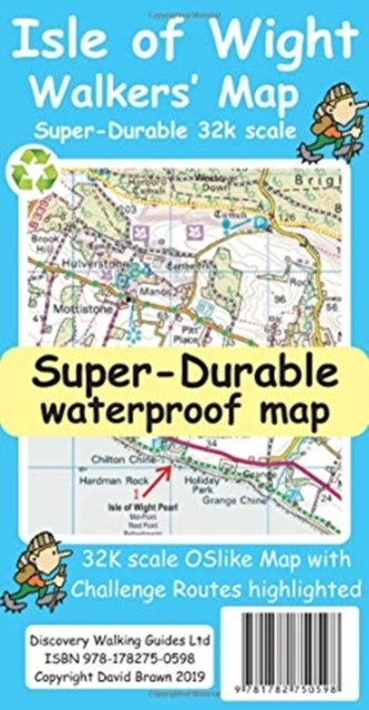 Isle of Wight Walkers Map by David Brawn (Sheet map)