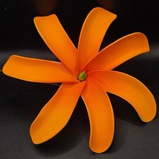 6" Tropical Tiare Orange Hair Flower Hawaiian Wedding Tiki Pinup Burlesque Lei