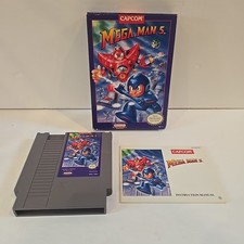 Mega Man 5 Nintendo NES Complete CIB Great Shape Video Game