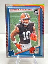 2025 Panini Donruss Optic Quinshon Judkins Silver Holo rookie 252 football card
