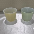 Hazel-Atlas Little Hostess Vintage Pastel Green And Yellow Cups — photo 4