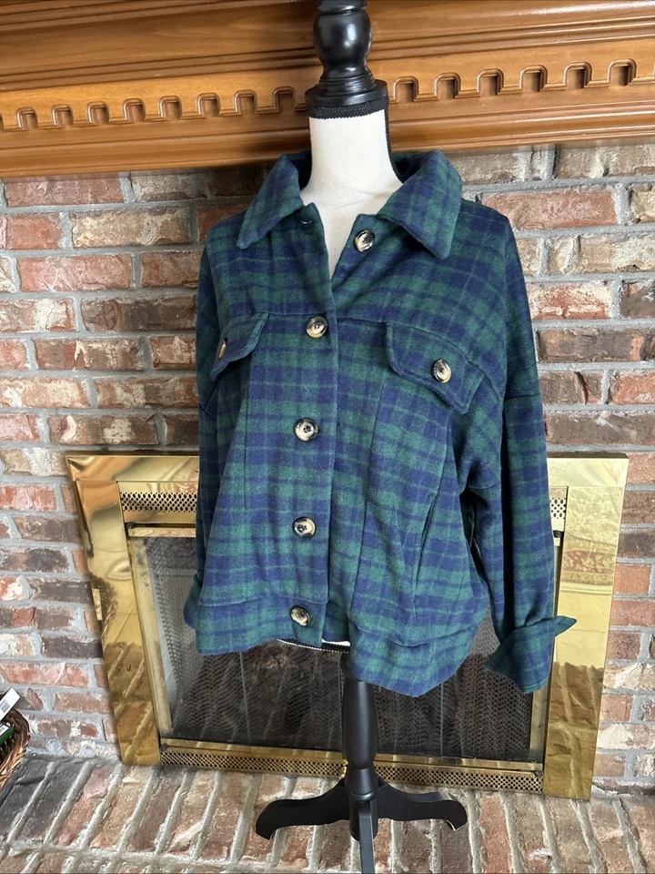 Grillete polar a cuadros verde Lularoe talla XL Foto 2 de 4