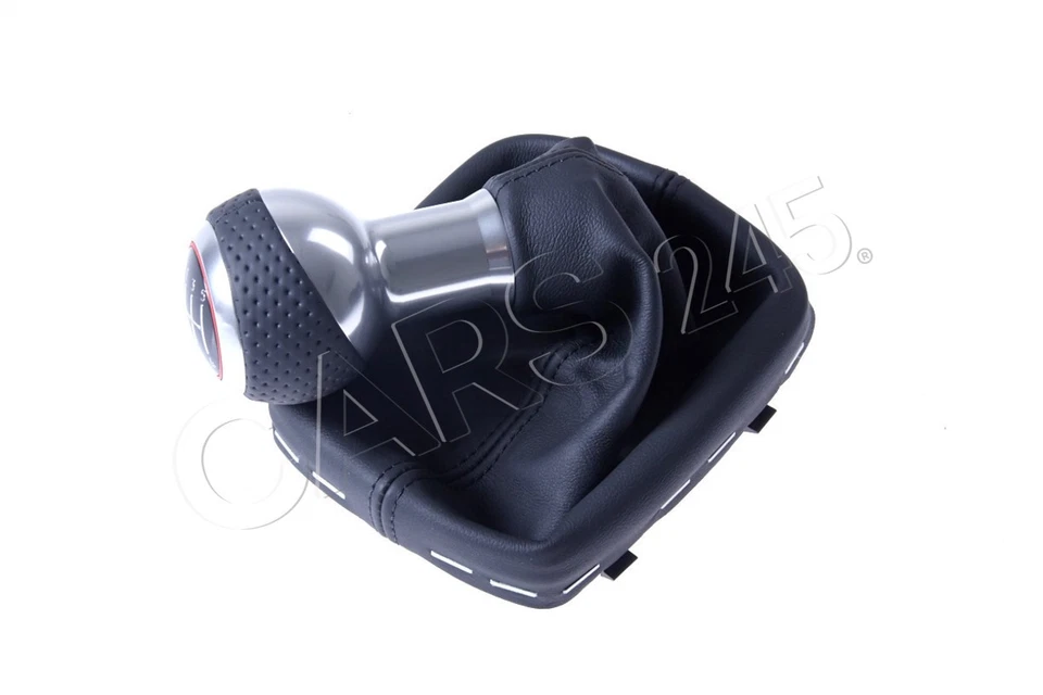 Perilla de palanca de cambios genuina AUDI A1 de aluminio con moldura de cuero 8P0863278CHQX Foto 2 de 4