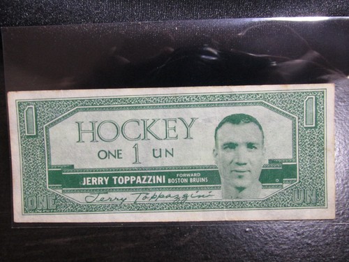 Jerry Toppazzini 1962 Topps Hockey Bucks card