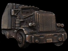 IE17134 VINTAGE 1970s CUT-OUT 18 WHEELER SEMI-TRUCK BELT BUCKLE