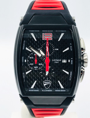 Herrenuhr Locman Ducati Limited Edition Chronograph Titan Stahl und Gummi
