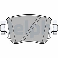 Delphi Bremsbelagsatz, Scheibenbremse Hinterachse U.A. FüR Audi, Seat, Skoda, VW