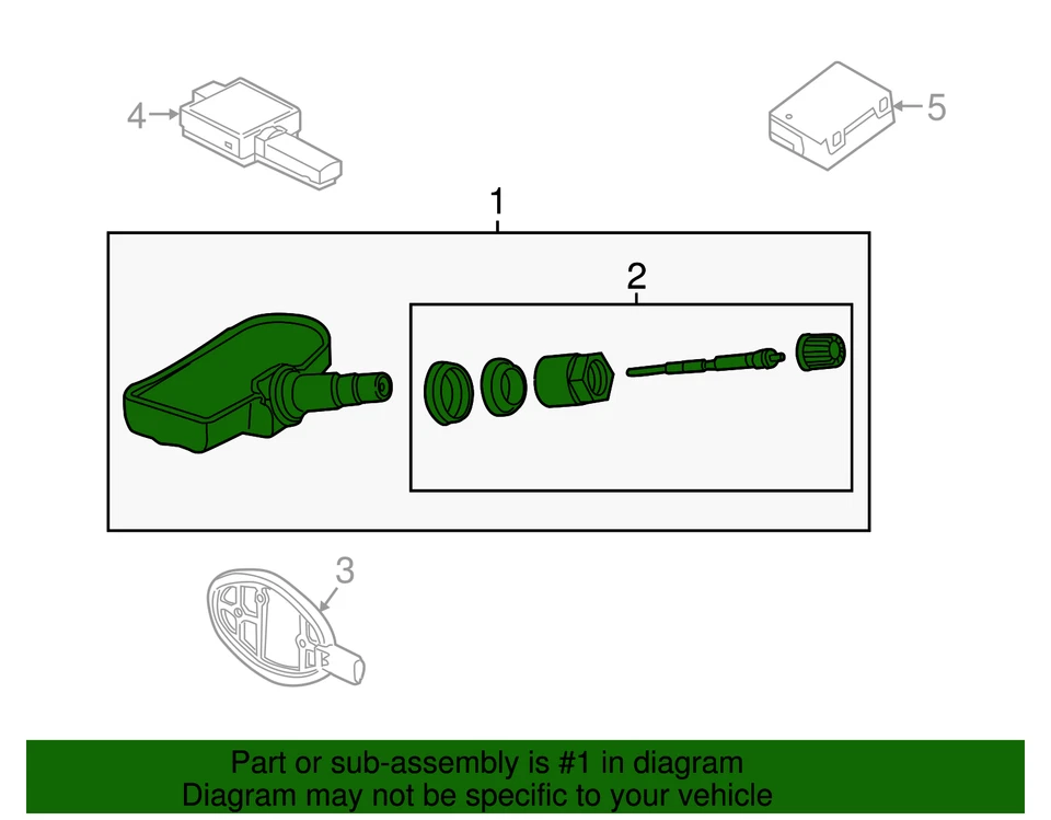 Sensor TPMS Land-Rover 433 MHZ genuino LR4 Defender Range Rover LR070840 Foto 3 de 3