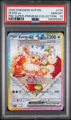 2025 POKEMON PRISMATIC EVOLUTIONS SUPER-PREMIUM COLLECTION EEVEE EX PSA 10