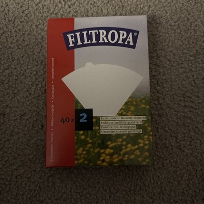 4BOXES Filtropa size 2 Cup Coffee Filter Papers, Pack of 40, White Clever Drippe