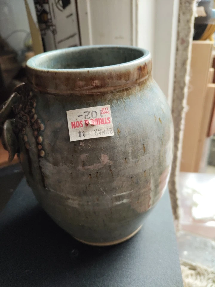 Art Pottery Studio Vase by Joy Davy Studio Signed Handmade Glazed Abstract - Image 4 of 4