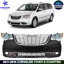 Front Bumper Cover & Grille Assembly For 2011-2016 Chrysler Town & Country