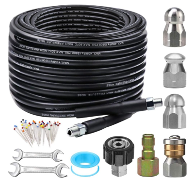 #ad Sewer Jetter Kit for Pressure Washer 100FT 5800PSI Drain Cleaner Hose 1 4 Inch $105.86