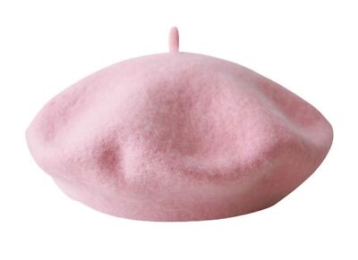 Kids Girls French Beret Hat Artist Hat Solid Warm Beanie Cap Winter Autumn Pi...