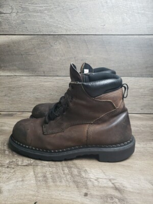 Red Wing Brown Leather Steel Toe Work Boots ASTM F2413-11 Men Size