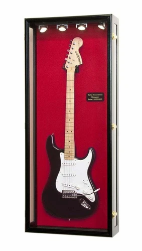 Guitar Display Case Solid Wood USA Cabinet LED Light Gibson Fender Taylor Martin