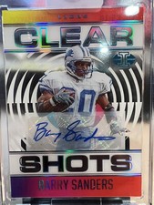 BARRY SANDERS 2021 ILLUSIONS FOOTBALL CLEAR SHOTS INSERT LIONS AUTO /25 Mint