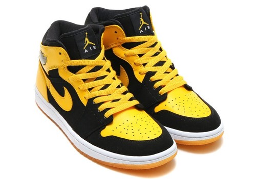NIB DS Air Jordan 1 Retro 'New Love' 2017 - Sz 13 - 554724-035 - Black/Yellow - Picture 5 of 19
