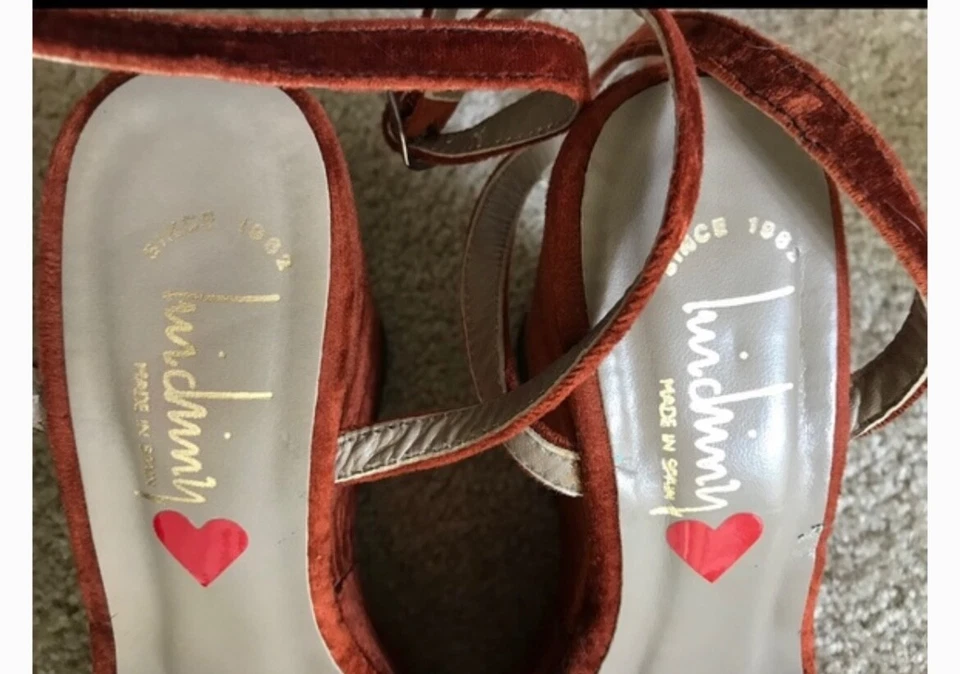 LUICHINY España VINTAGE Leopardo Pinup Estilo PLATAFORMA Tacones 7B Foto 3 de 4