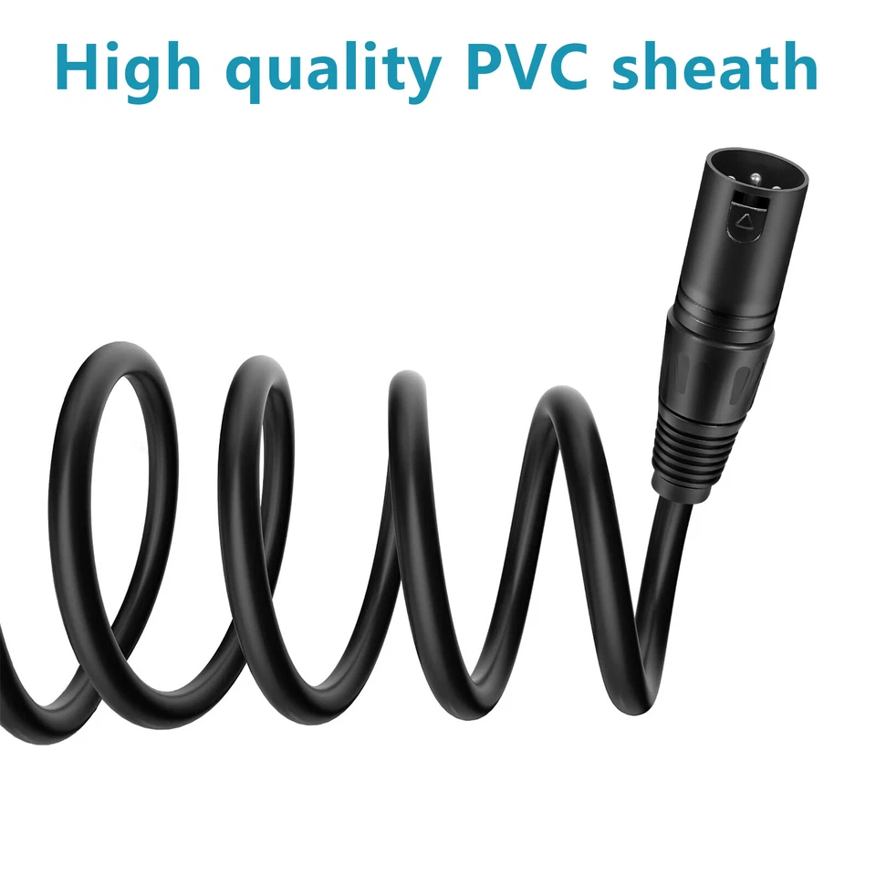 10 piezas Cables DMX Cable de señal de 10 pies/3 m 3 pines Conexión XLR Etapa Par Cable de luz Foto 4 de 4