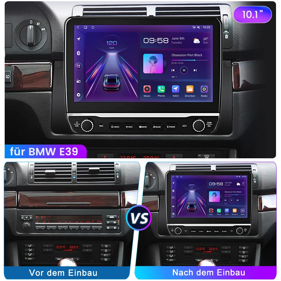 10.1'' 32G Android 13 Autoradio Navi Für BMW E53 E53 X5 E39 GPS WIFI CarPlay DAB - Bild 2 von 4