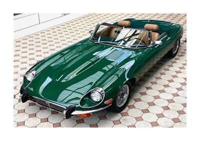 Jaguar E Type Serie III Roadster 1973 A4 Fine Car Poster Rahmenwahl
