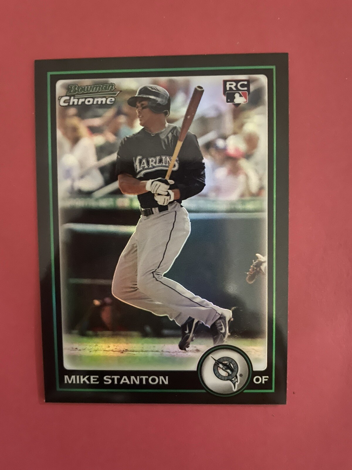 MIKE STANTON 2010 Bowman Chrome Refractor #198 RC Rookie Card Marlins - Sharp