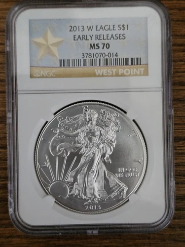 2013-W Burnished Silver Eagle NGC MS70 EARLY RELEASES 