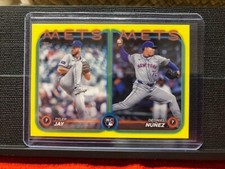 Tyler Jay, Dedniel Nunez, 2024 Topps Update Yellow, #US82 RC Rookie Combos Mets