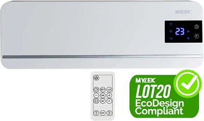 Mylek Over Door Fan Heater Electric Warm Air Curtain Remote Control Digital LED