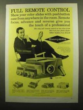 1961 Sawyer's 500 R Slide Projector Ad - Remote Control